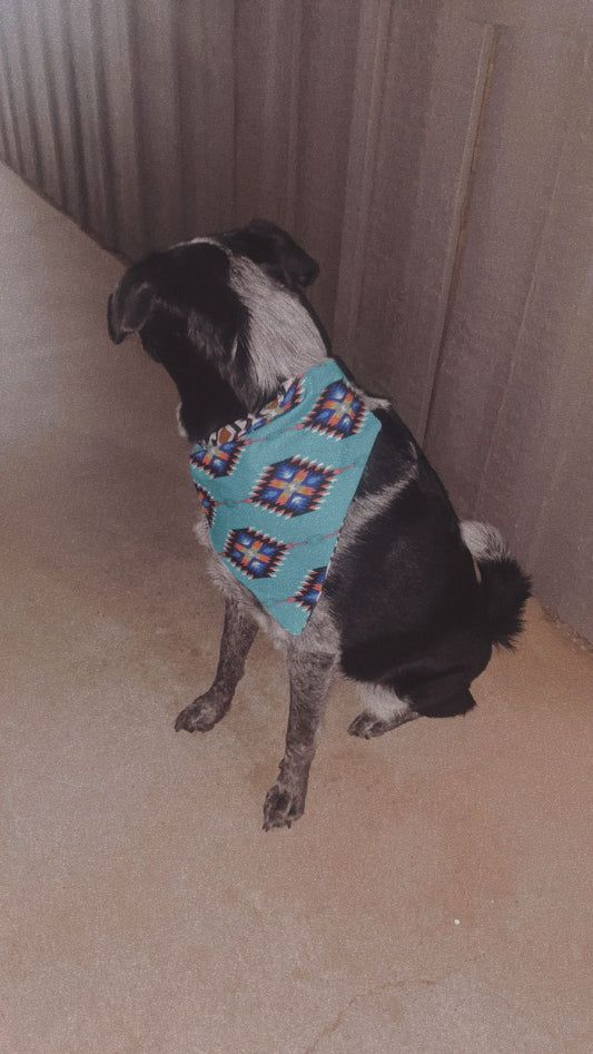 Turquoise Aztec Bandana